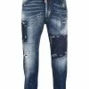 Dsquared2 jean droit à design patchwork