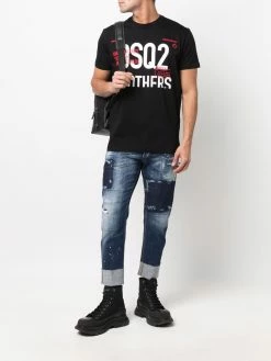 Dsquared2 jean droit à design patchwork