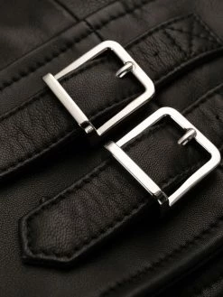 Dsquared2 veste en cuir à fermeture zippée