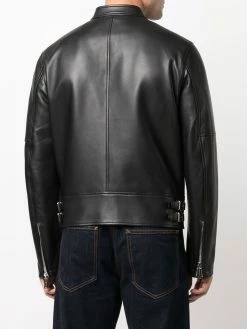 Dsquared2 veste en cuir à fermeture zippée