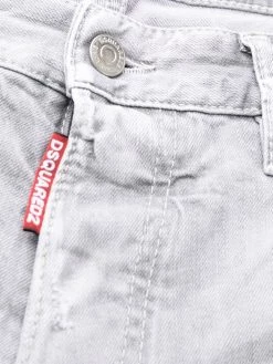 Dsquared2 jean court à effet délavé