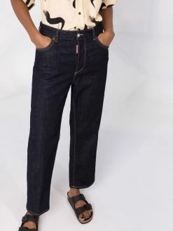 Vendre Dsquared2 Jean Boston à coupe droite jeans droits femme 14 Dsquared2 jean Boston à coupe droite