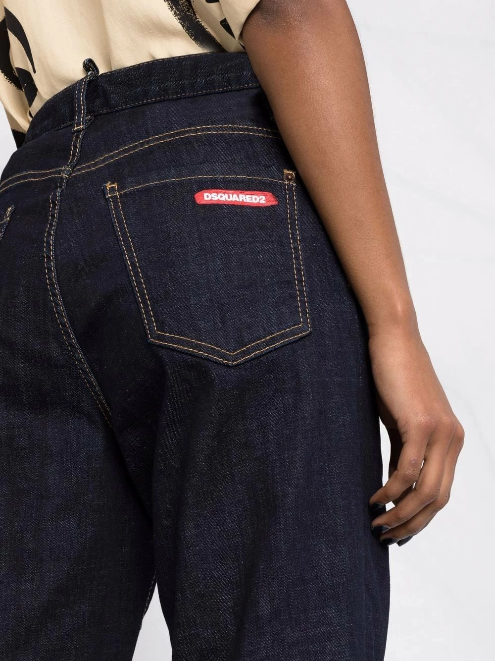 Vendre Dsquared2 Jean Boston à coupe droite jeans droits femme 5 Dsquared2 jean Boston à coupe droite