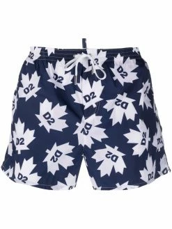 Dsquared2 short de bain à imprimé feuille d'érable