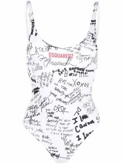 Dsquared2 maillot de bain à logo imprimé