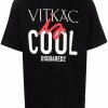 Dsquared2 T shirt à slogan imprimé Garantie De Qualité 100% t-shirts homme 1 Dsquared2 t-shirt à slogan imprimé