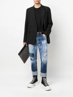 Dsquared2 jean court à design patchwork