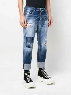 Dsquared2 Assurance De l’Authenticité Jean court à design patchwork jeans courts homme 11 Dsquared2 jean court à design patchwork
