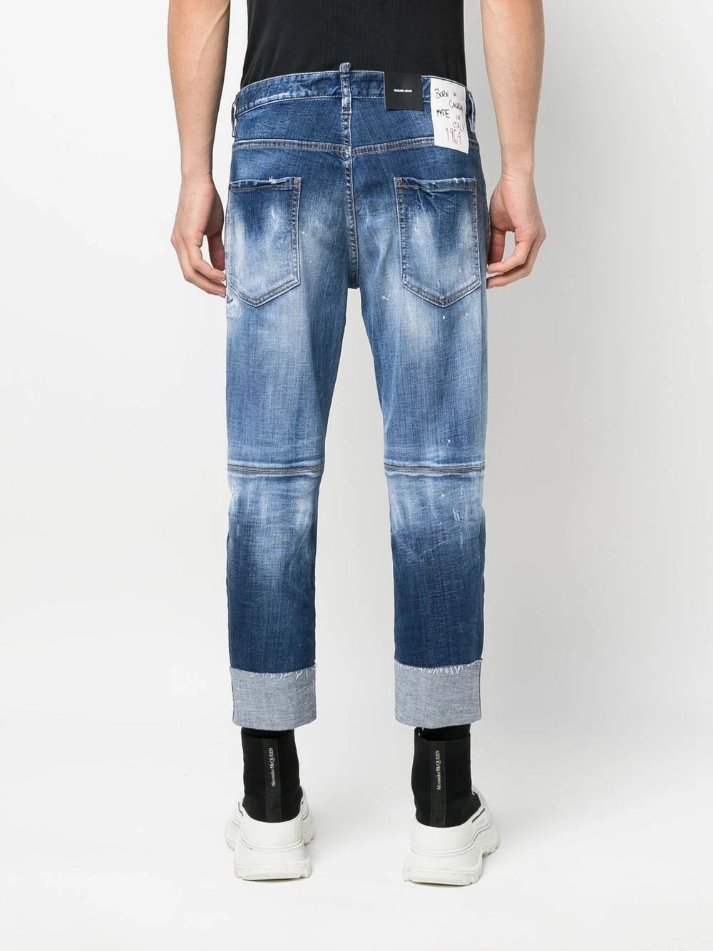 Dsquared2 Assurance De l’Authenticité Jean court à design patchwork jeans courts homme 6 Dsquared2 jean court à design patchwork