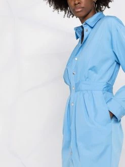 Dsquared2 robe-chemise en coton à fronces