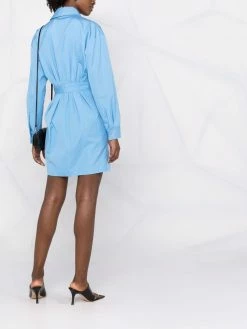 Dsquared2 robe-chemise en coton à fronces