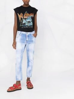 Dsquared2 jean court à taille basse