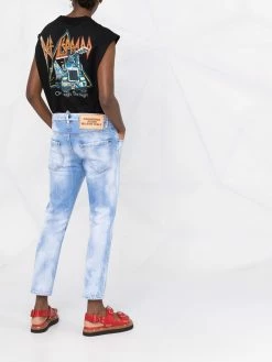 Dsquared2 jean court à taille basse