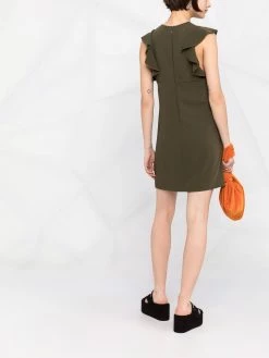 Dsquared2 robe courte à manches volantées