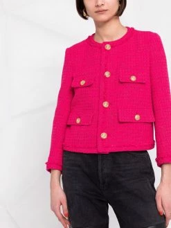 Dsquared2 veste en tweed à design sans col