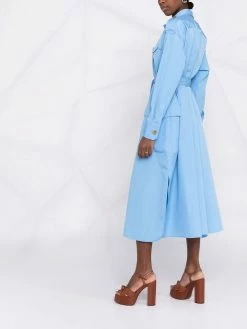 Dsquared2 excellente qualité Robe chemise mi longue ceinturée robes de jour femme 15 Dsquared2 robe-chemise mi-longue ceinturée