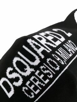 Dsquared2 masque de visage à logo intarsia