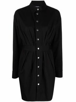 Dsquared2 robe-chemise à manches longues