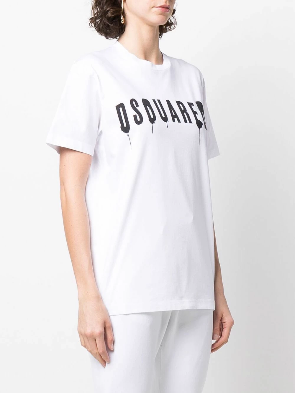 Dsquared2 Prix Bradés T shirt à logo imprimé t-shirts & jerseys femme 5 Dsquared2 t-shirt à logo imprimé