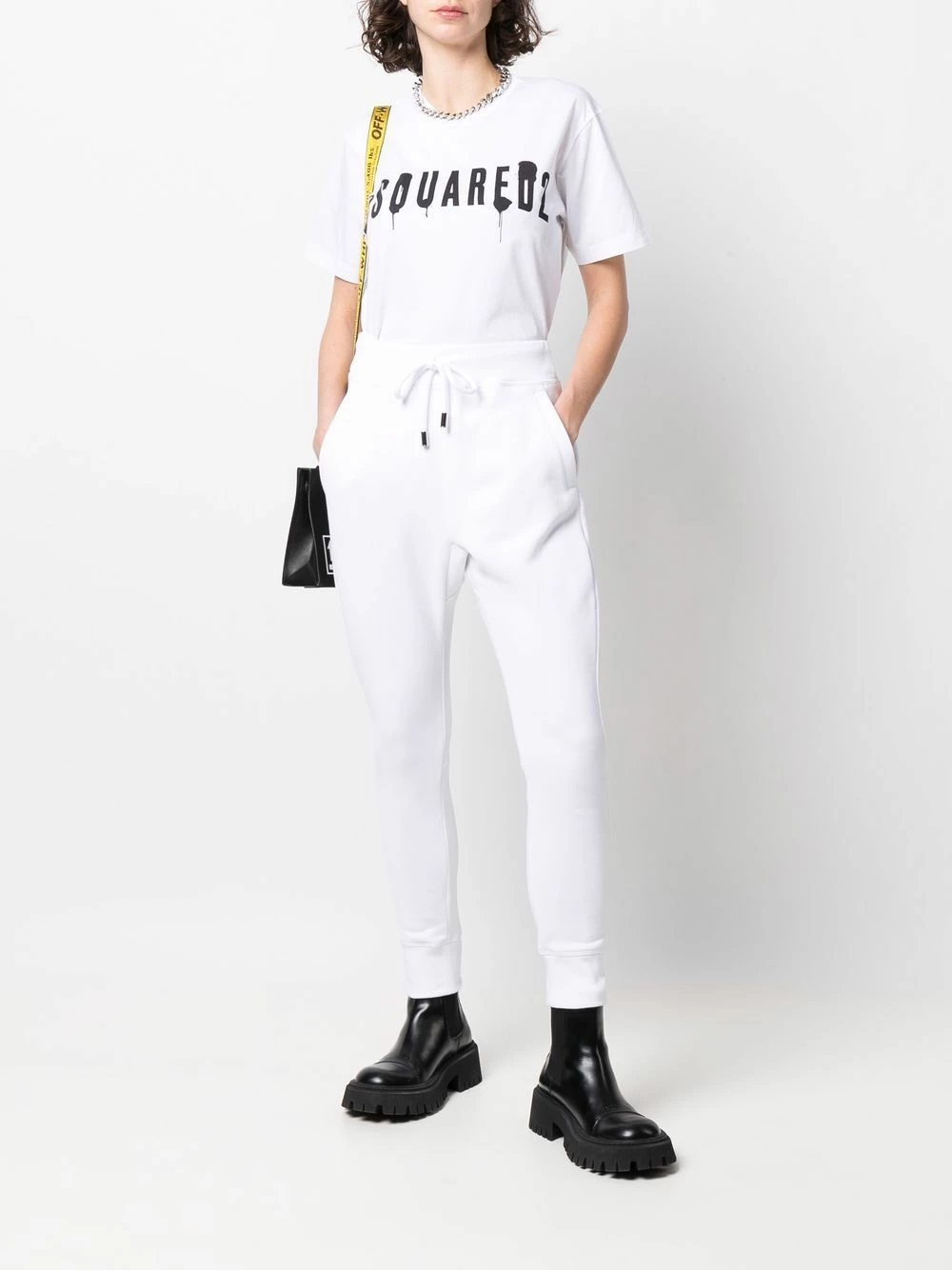 Dsquared2 Prix Bradés T shirt à logo imprimé t-shirts & jerseys femme 4 Dsquared2 t-shirt à logo imprimé