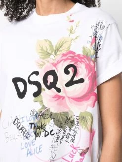 Dsquared2 t-shirt à fleurs