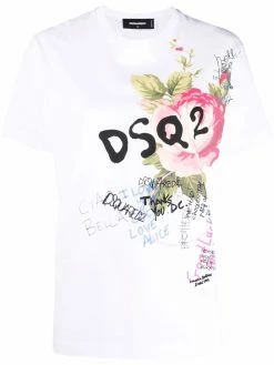Dsquared2 t-shirt à fleurs