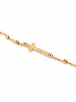 Dsquared2 bracelet en maille boule à breloque croix