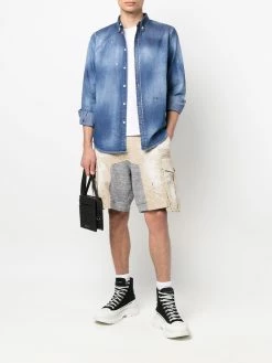 Dsquared2 chemise en jean à imprimé tie dye