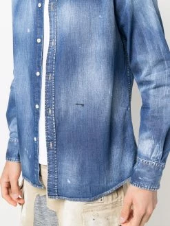 Dsquared2 chemise en jean à imprimé tie dye