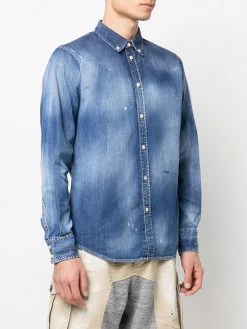 Dsquared2 chemise en jean à imprimé tie dye