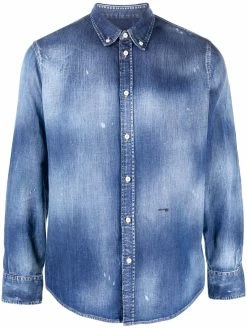 Dsquared2 chemise en jean à imprimé tie dye