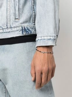 Dsquared2 bracelet en maille boule à breloque croix