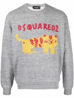 Dsquared2 sweat à imprimé tigre