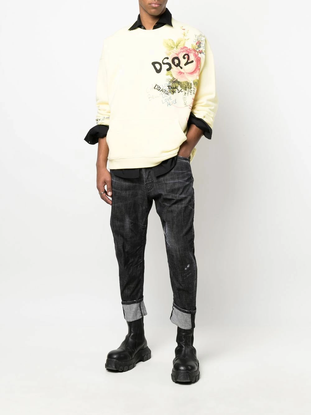 Dsquared2 Prix Favorable Sweat Granny's Bunch Dj à bords nervurés sweats homme 4 Dsquared2 sweat Granny's Bunch Dj à bords nervurés